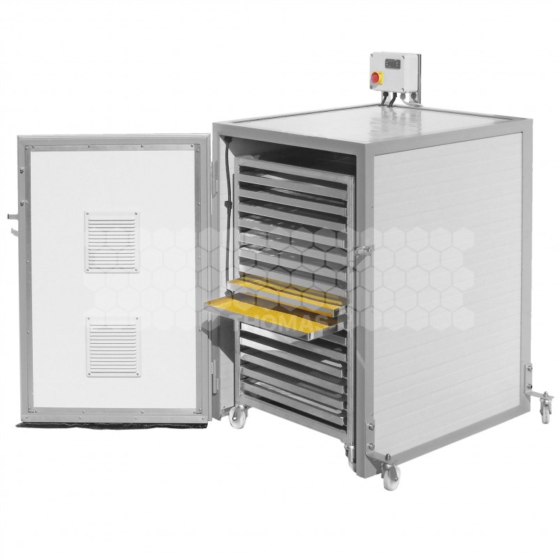 SECHOIR A POLLEN PRO AVEC CHARIOT 15 TIROIRS 500*500 INOX