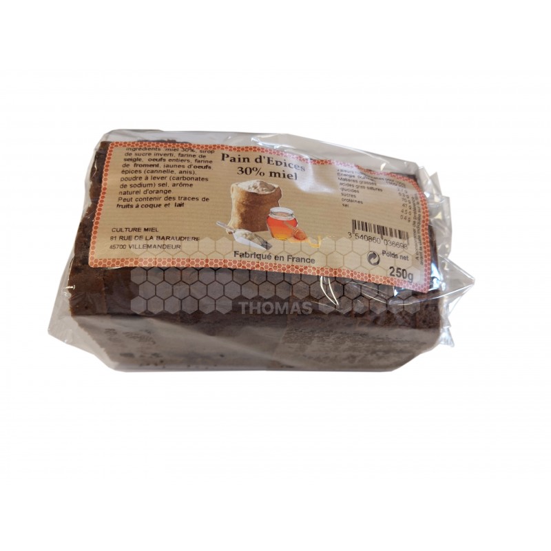 PAIN D'EPICES TRANCHE TRADITION 30% DE MIEL