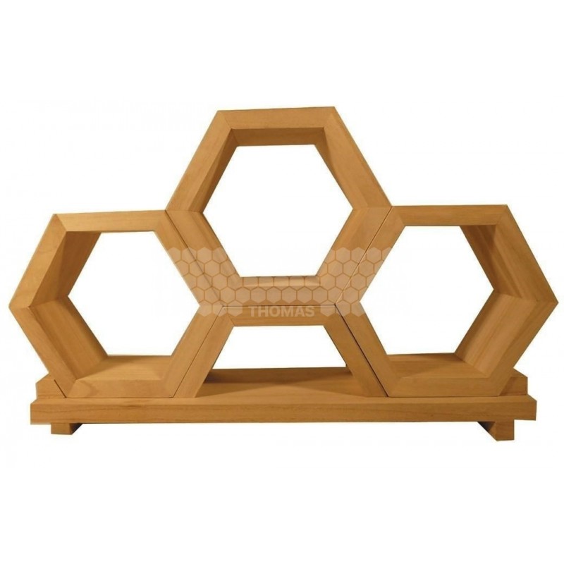 PRESENTOIR EN BOIS MASSIF 3 ALVÉOLES