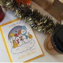 CARTE ILLUSTRATION C.DANA - JOYEUSES FETES - "LES BONHOMIELS"