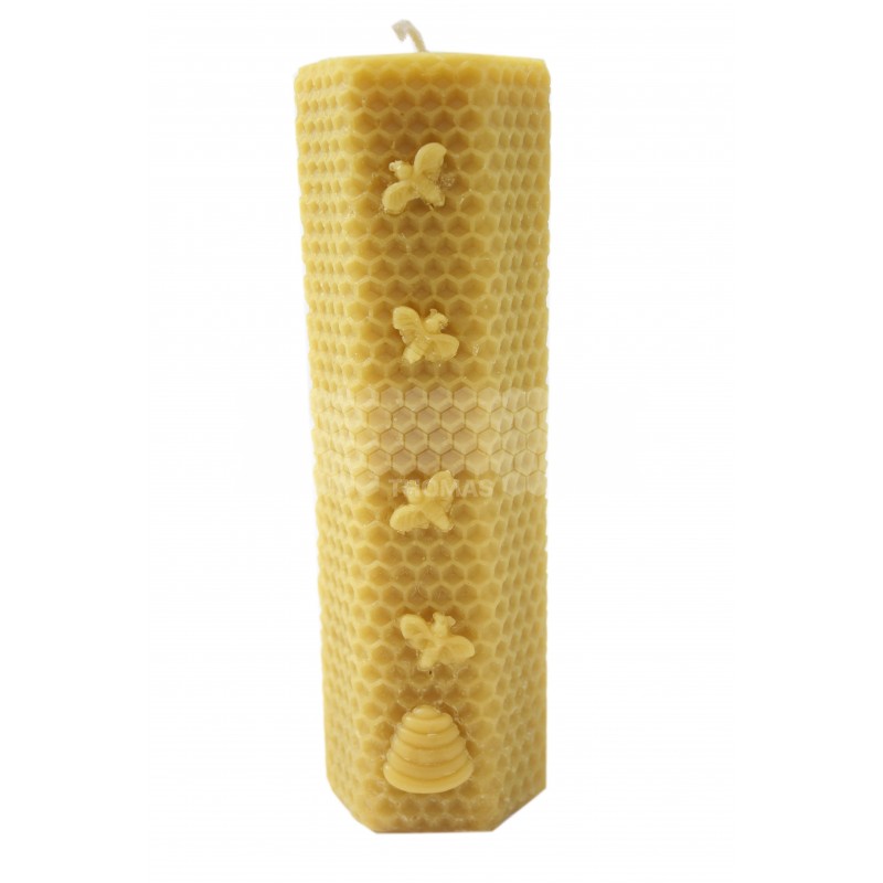 MOULE A BOUGIE HEXAGONALAVEC ABEILLES