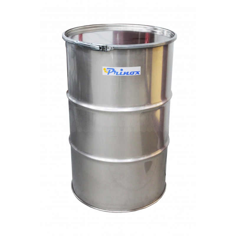PRINOX FUT + COUVERCLE INOX 304L EP 8/10 mm - COLLIER GALVA