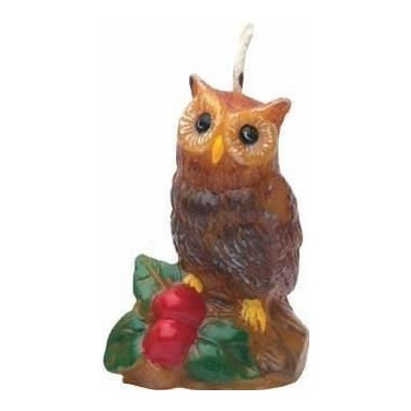 MOULE A BOUGIE : HIBOU ET FRUITS