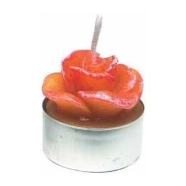 MOULE A BOUGIE : ROSE OUVERTE SUR SOCLE