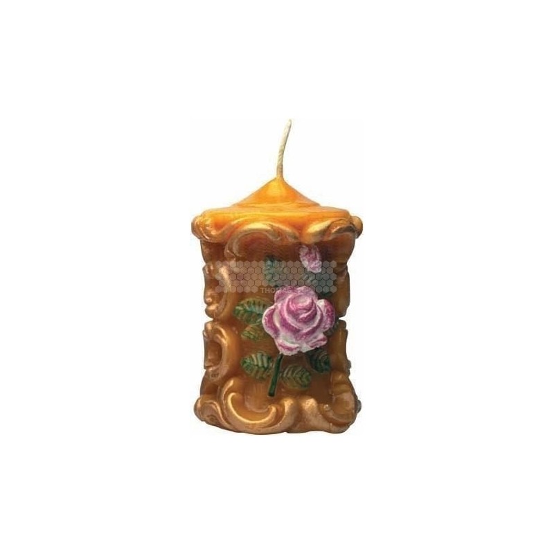 MOULE A BOUGIE : BOUGIE ORNEMENT ROSE