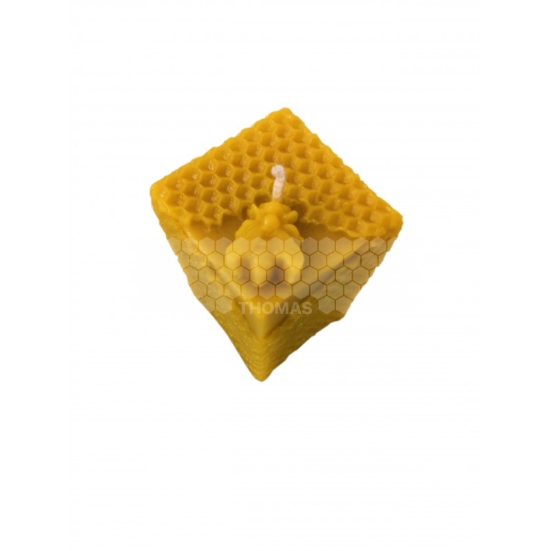 MOULE A BOUGIE CUBE ALVEOLES ABEILLE