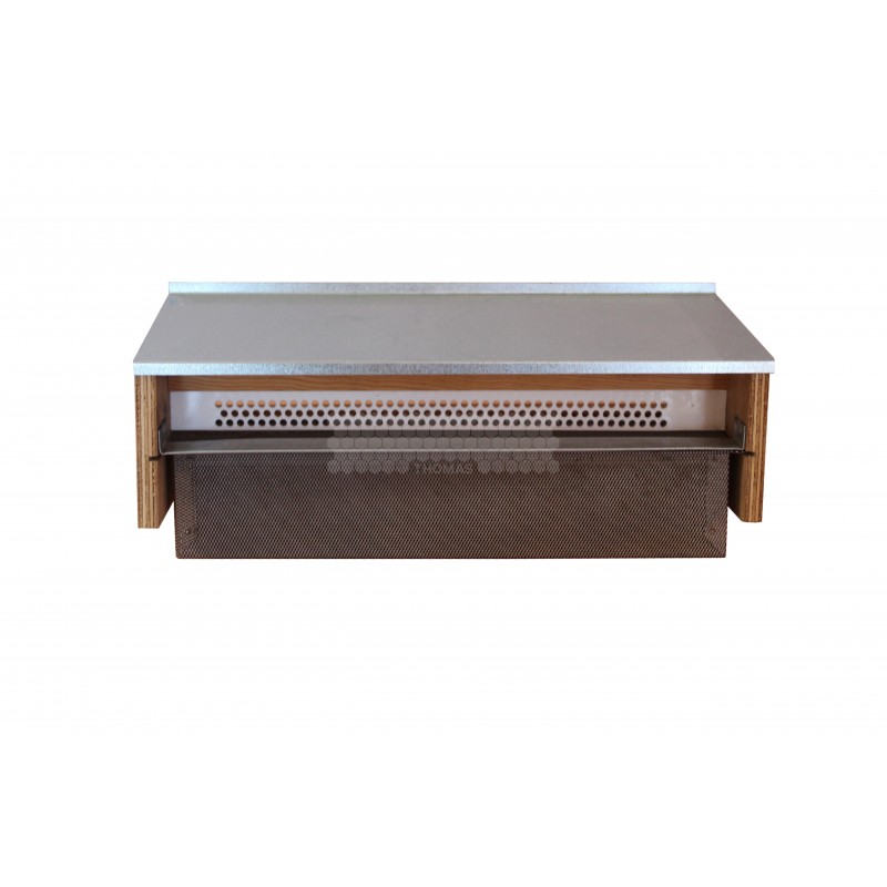 TRAPPE A POLLEN D'ENTREE DDT 10 PREMIUM BOIS-TOIT TOLE-TIROIR INOX