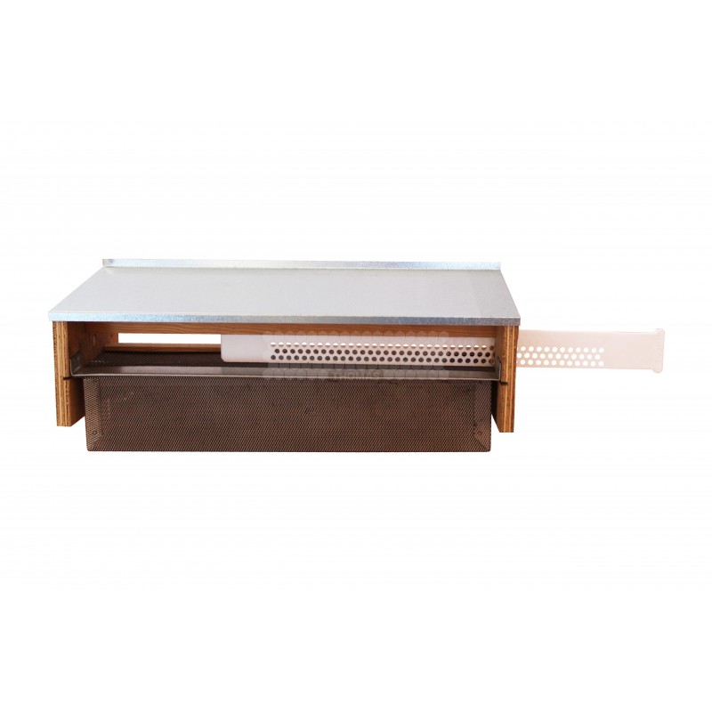 TRAPPE A POLLEN D'ENTREE DDT 10 PREMIUM BOIS-TOIT TOLE-TIROIR INOX