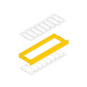 COFFRET RECHARGE 16 SECTIONS POUR CADRE MIEL EN RAYON DADANT