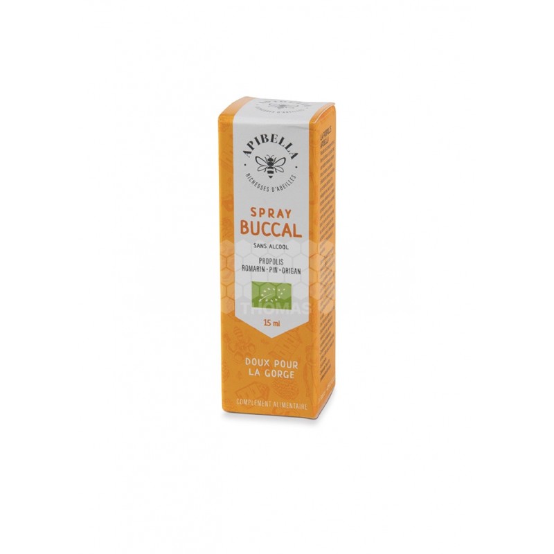 APIBELLA - SPRAY BUCCAL PROPOLIS HUIL. ESSENTIEL. SANS ALCOOL (15 ml)