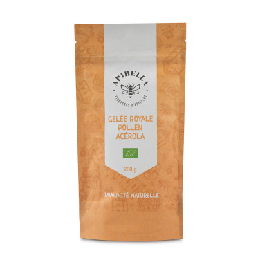 APIBELLA - MIX ENERGIE GELEE ROYALE/POLLEN/ACEROLA (200 Gr)
