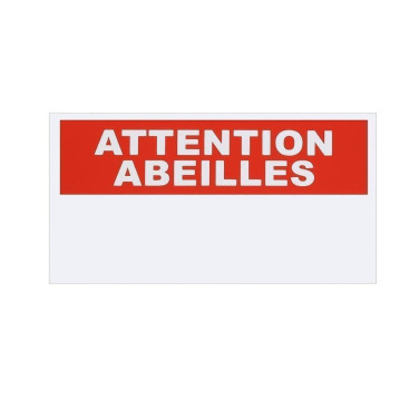 PANCARTE ATTENTION ABEILLES - RECTANGLE