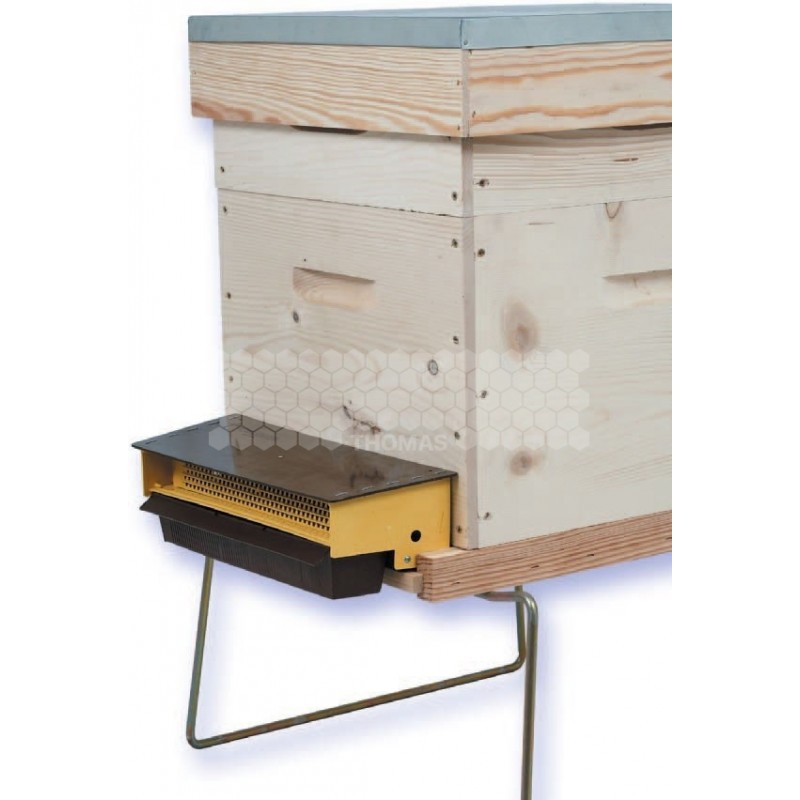Trappe à pollen PVC Dadant avec panier et peigne intégré.