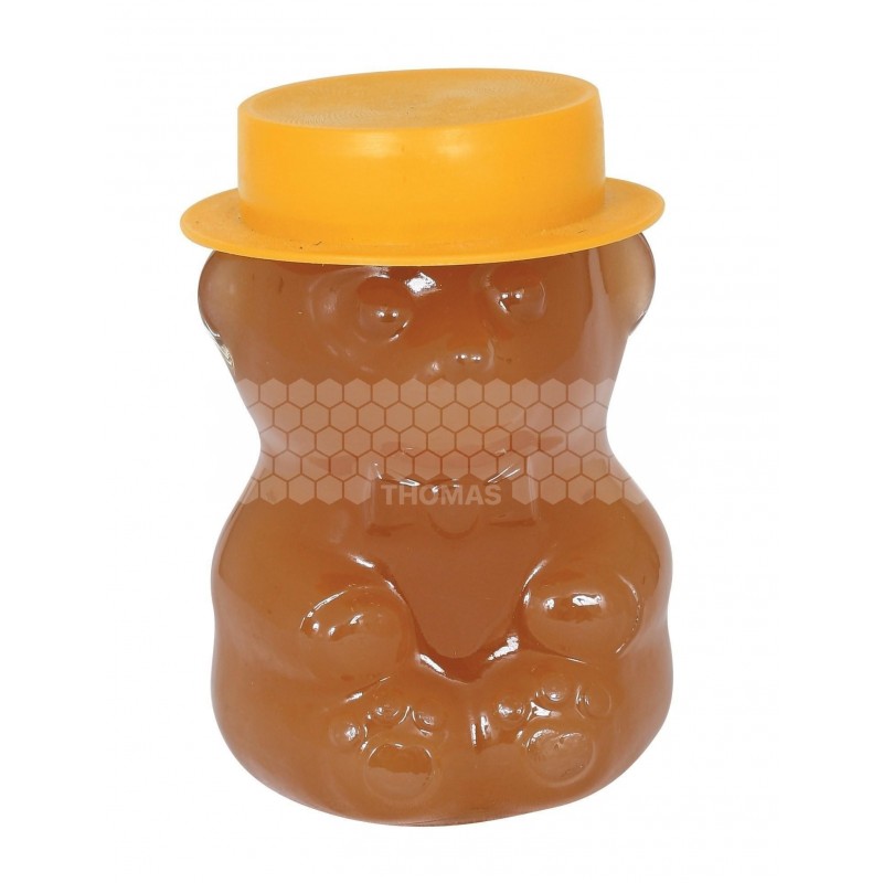 POT VERRE OURSON AVEC CAPSULE ET CHAPEAU