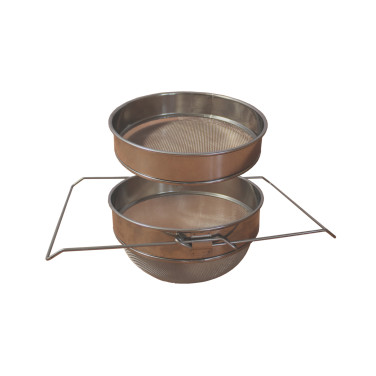 PASSOIRE A COULISSE DOUBLE TAMIS INOX