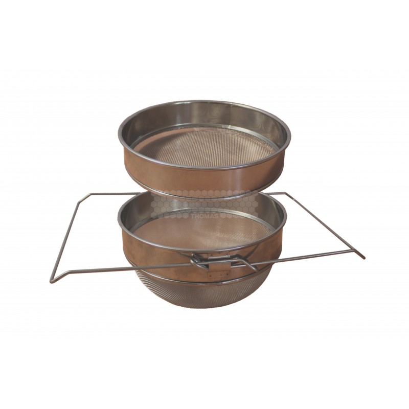 PASSOIRE A COULISSE DOUBLE TAMIS INOX
