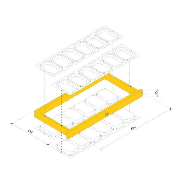 COFFRET CADRE PREMIUM LGTH (24 SECTIONS POUR MIEL EN RAYON)