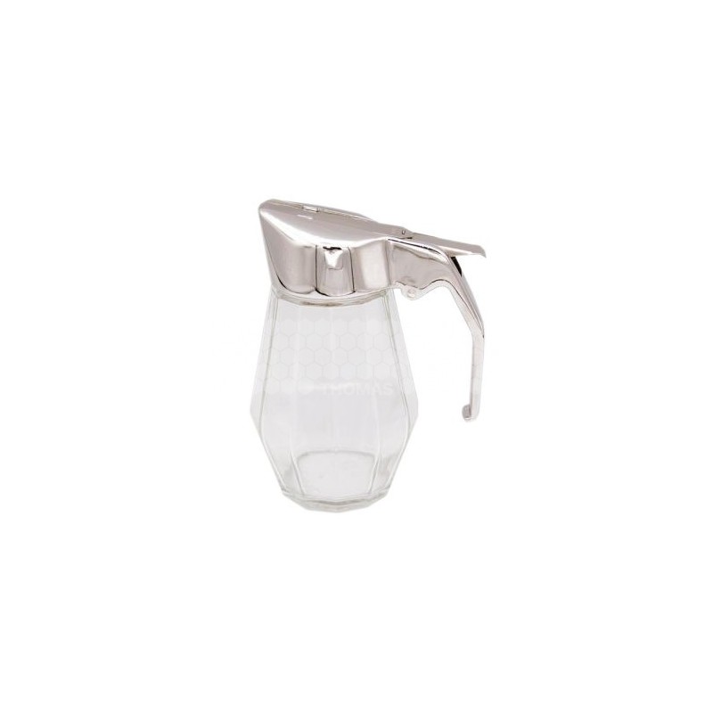 DISTRIBUTEUR VERRE CHROMÉ 250 GR AVEC BEC VERSEUR