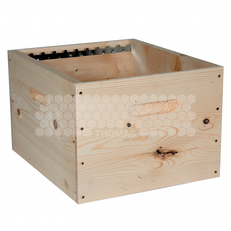 PRIBOIS : CORPS DE RUCHE LANGSTROTH 10 C (bandes lisses) 510*420*245