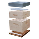 PRIBOIS® : RUCHE DADANT 10 C  (cadres HOFFMAN FILES-TOIT TOLE 100mm)