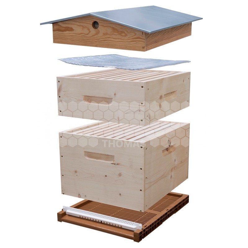 PRIBOIS® : RUCHE DADANT 10 C (sans cadre -TOIT CHALET)