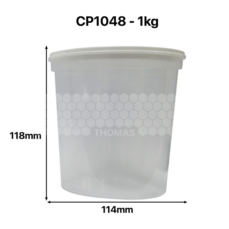 POT PLASTIQUE NICOT KG PEP TRANSPARENT SS IMPRESSION