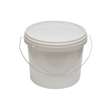 SEAU PLASTIQUE BLANC 10 KG DE MIEL AVEC COUVERCLE