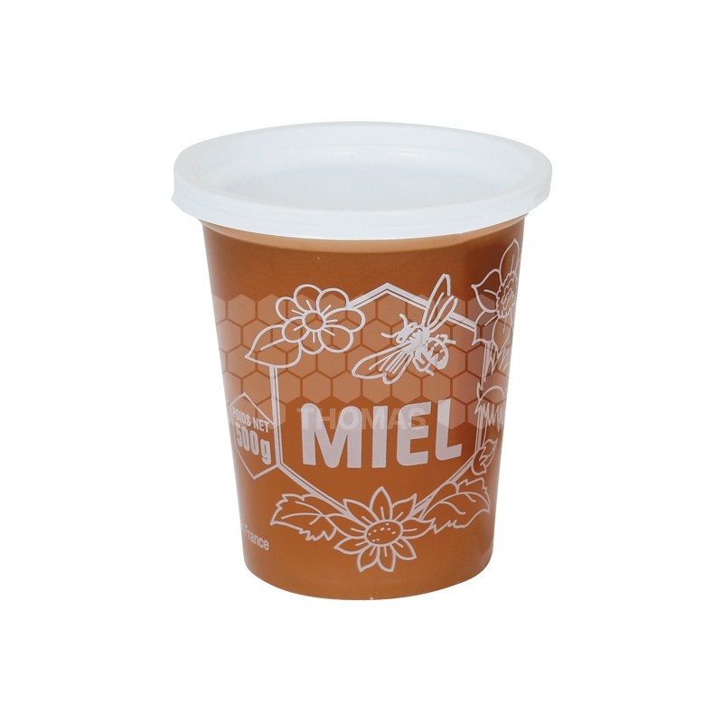 POT PLASTIQUE HELLION 500 G PRIMIEL TRANSP couvercle injecte