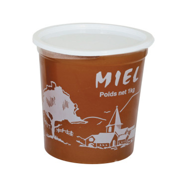 POT PLASTIQUE HELLION 1KG VILLAGE TRANSP couvercle injecte