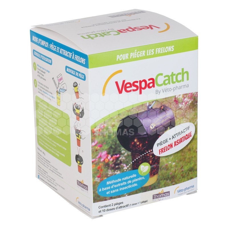PIEGE A FRELONS VESPACATCH - KIT n°1  2 PIEGES+ 10 DOSES de 10 ml