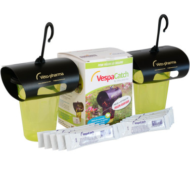 PIEGE A FRELONS VESPACATCH - KIT n°1  2 PIEGES+ 10 DOSES de 10 ml