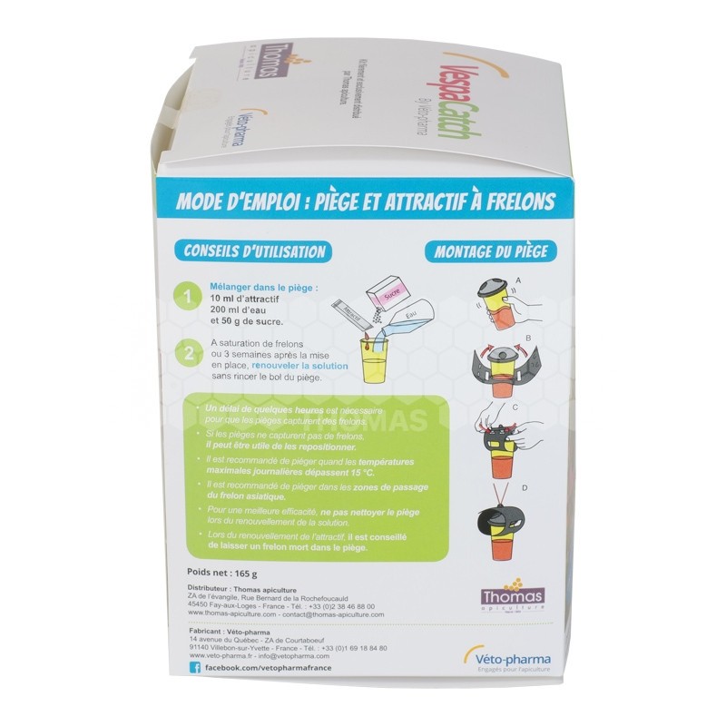 PIEGE A FRELONS VESPACATCH - KIT n°1  2 PIEGES+ 10 DOSES de 10 ml