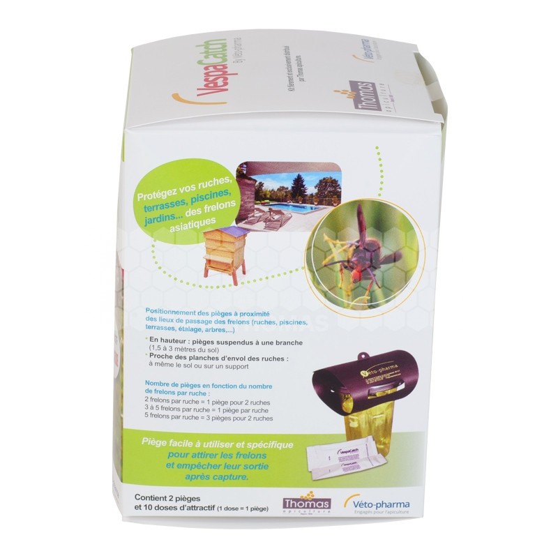 PIEGE A FRELONS VESPACATCH - KIT n°1  2 PIEGES+ 10 DOSES de 10 ml