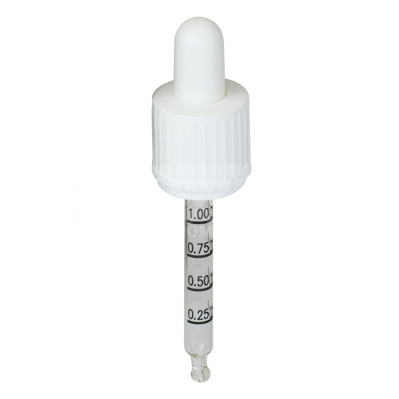 BOUCHON PIPETTE (72mm) B18DIN POUR FLACON VERRE AMBRE (unite) 