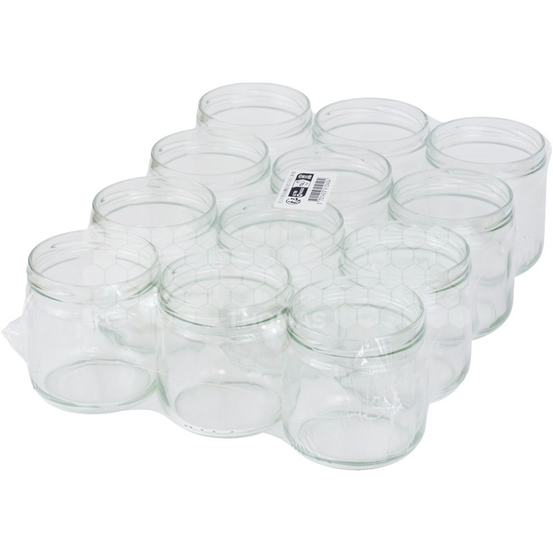 POT VERRE 500 GR CHONIG BAS 390 ML TO 82 (LE PACK DE 12) SANS CAPSULE