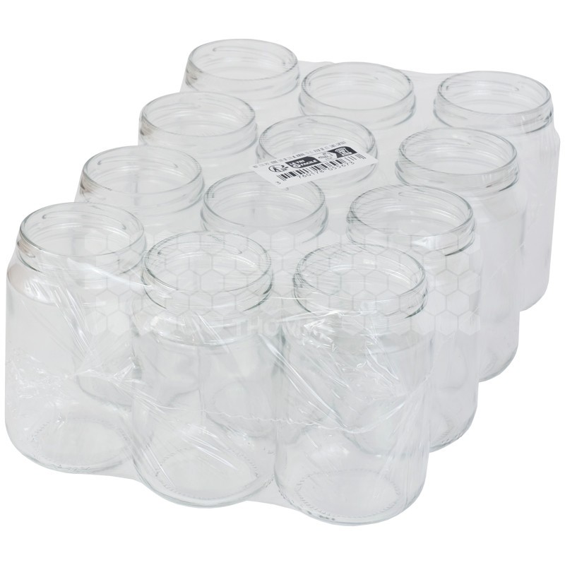 POT VERRE 500 GR 370 ML TO 63 NORMAL (LE PACK DE 12) SANS CAPSULE