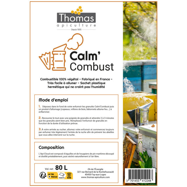COMBUSTIBLE API-CLOUD NATUREL POUR ENFUMOIR (sac de 80 Litres)