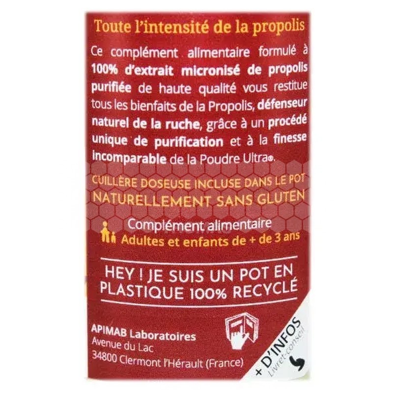PROPOLIA : PROPOLIS ULTRA EN POUDRE (pot de 40 gr)