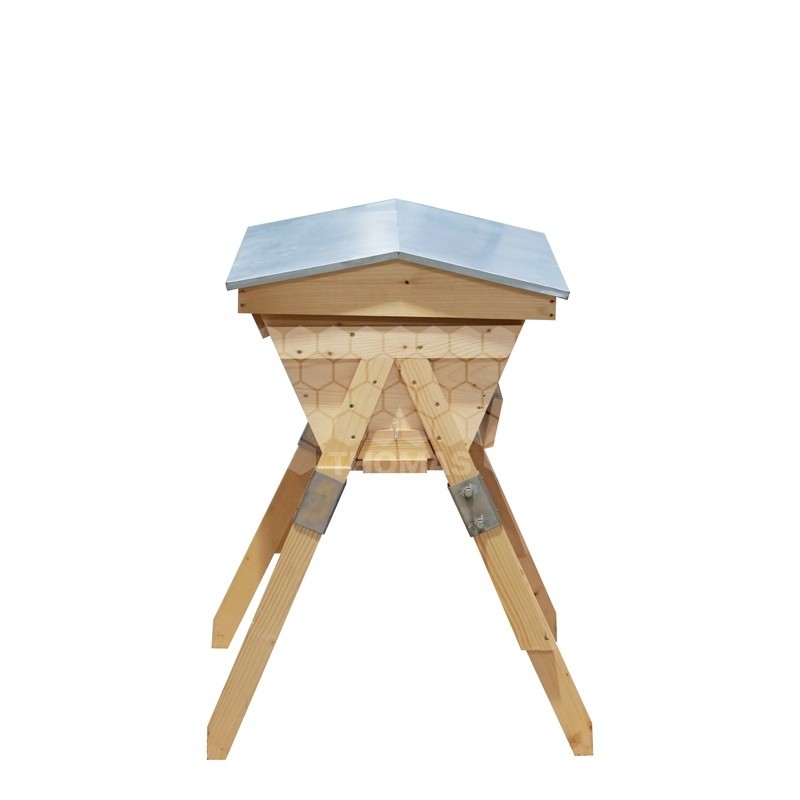 PRIBOIS® : RUCHE KENYANE COMPLETE VITREE TOIT GALVA SUR PIEDS