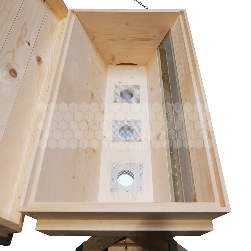 PRIBOIS® : RUCHE KENYANE COMPLETE VITREE TOIT GALVA SUR PIEDS