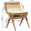 PRIBOIS® : RUCHE KENYANE COMPLETE VITREE TOIT GALVA SUR PIEDS