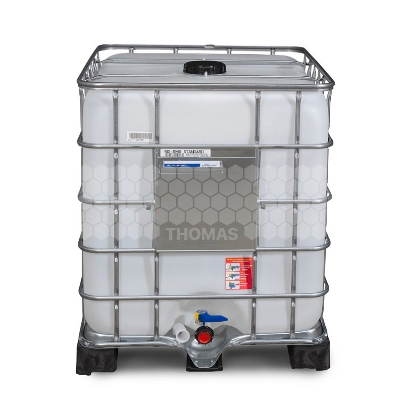 CONTAINER RENOVE PLASTIQUE 1000 L SUR ARMATURE (vide)