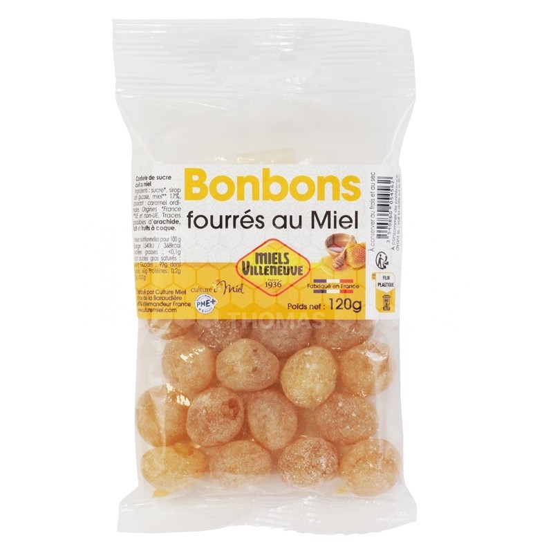 CONFISERIE DOUCES SAVEURS BOULES FOURREES MIEL 120 GR
