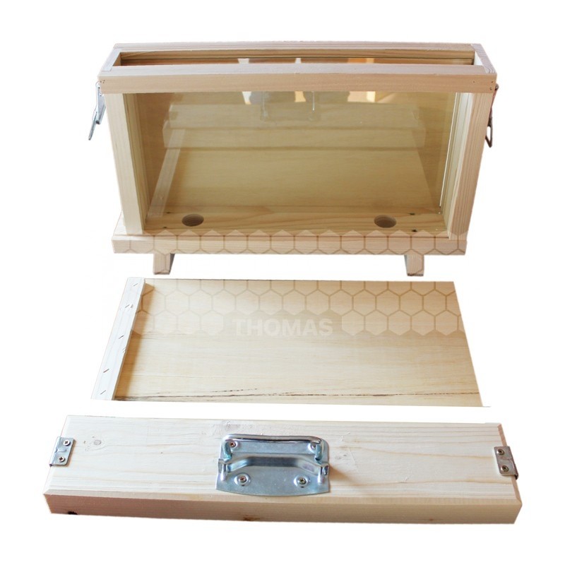 PRIBOIS : RUCHE D'OBSERVATION 1 CADRE LANGSTROTH DOUBLE VITRE
