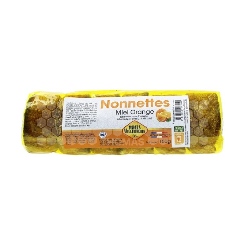 CONFISERIE - NONNETTES MIEL ORANGE (Le Paquet de 6)