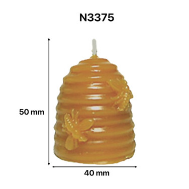 MOULE A BOUGIE : RUCHE-PANIER DECOR ABEILLES