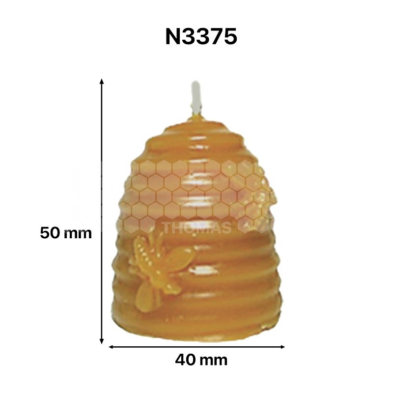 MOULE A BOUGIE : RUCHE-PANIER DECOR ABEILLES