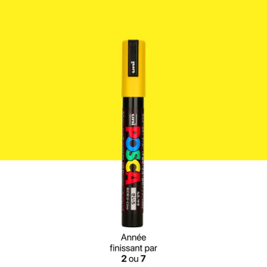 Stylo marqueur Posca de couleur jaune pour marquage de reine
