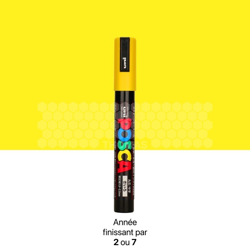 Stylo marqueur Posca de couleur jaune pour marquage de reine