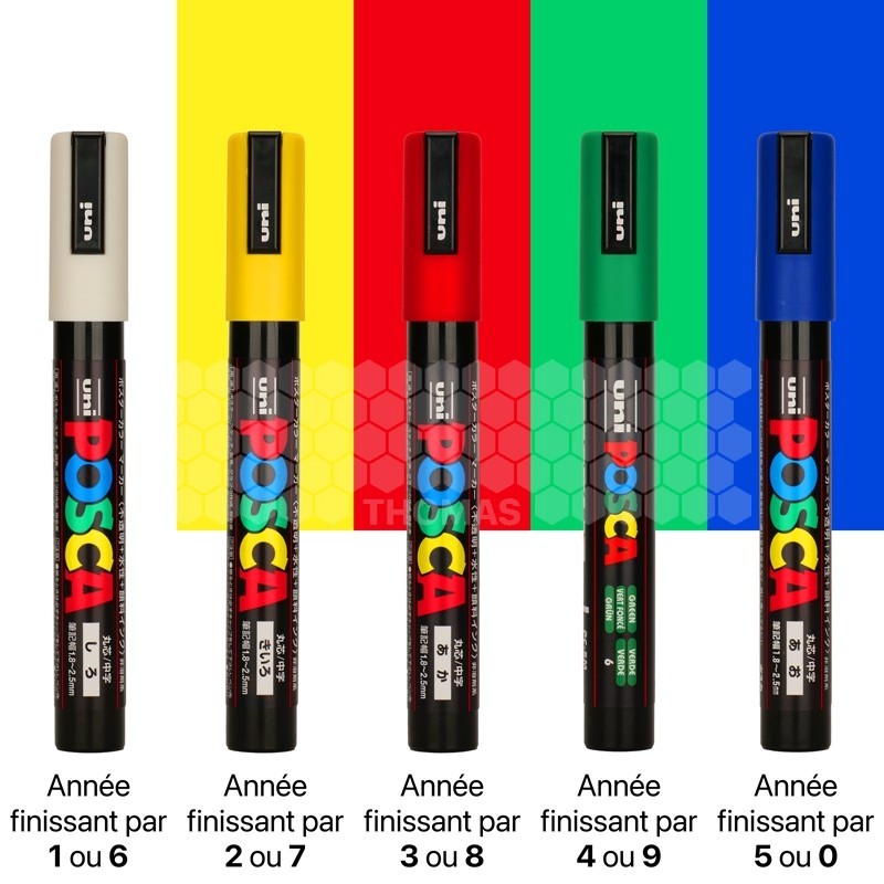 Stylo marqueur Posca de couleur jaune pour marquage de reine